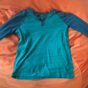 Boys Green Blue Long Sleeve Cat and Jack Large